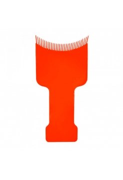 Лопатка-расческа планшет с зубцами для окрашивания, мелирования и балаяжа волос T&G, 19 см красная