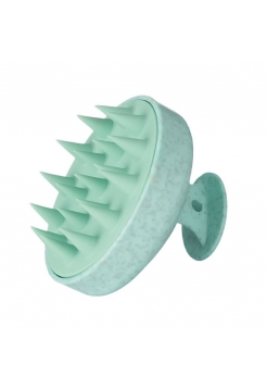 Круглая щетка-массажер Medavita для кожи головы силиконовая зеленая