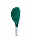 Продувная массажная щетка-браш Tennis Style Hair Brush для всех типов волос ультрамягкая зеленая