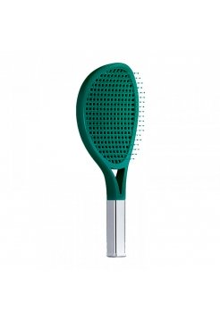 Продувна масажна щітка-браш Tennis Style Hair Brush для всіх типів волосся ультрам`яка зелена