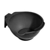 Миска для краски для волос, кератина круглая прозрачная (MP3) черная