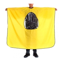 Перукарський пеньюар-накидка для клієнта з віконцем для телефону жовтий