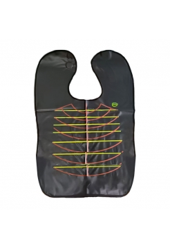 Короткая накидка-пеньюар парикмахерская для стрижки черная