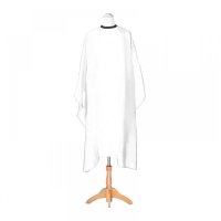 Однотонний перукарський пеньюар-накидка для клієнта білий