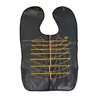 Короткая накидка-пеньюар парикмахерская для стрижки черная