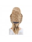 Рушник-тюрбан чалма для сушіння волосся з пухнастої мікрофібри Premium D-5 з еластичною стрічкою бежевий