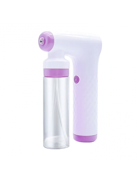Нано-ионный распылитель-пульверизатор для волос парикмахерский Hair Word Auto Sprayer беспроводной автоматический белый 120 мл 
