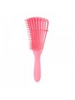 Гребінець з регулюванням щетини для кучерявого волосся Flexi Detangling Brush рожевий