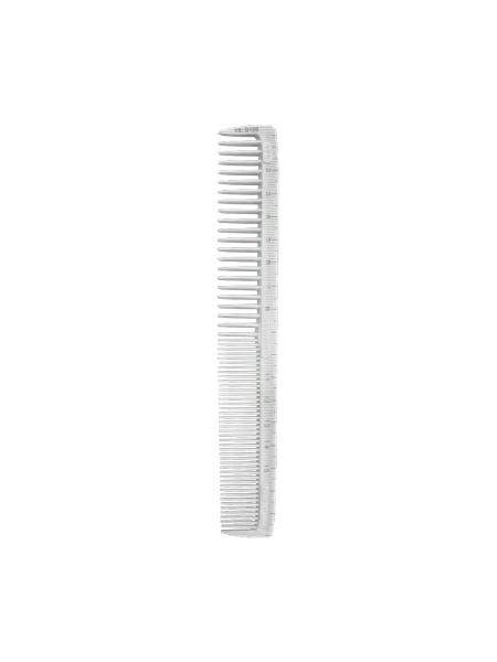 Комбинированный гребень планка Dr.Tsang Japan Comb G125 для стрижки волос с разметкой, 180 мм белый