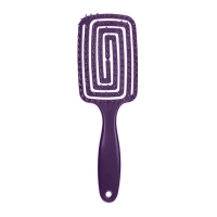 Продувна щітка для розплутування та укладання волосся феном прямокутна фіолетова