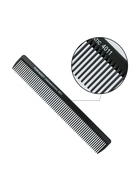 Гребінь для стрижки волосся Toni & Guy Carbon Antistatic Comb 4011 антистатичний карбоновий чорний