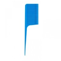Гребінець для вуального мелірування з тонким хвостиком однорядний синій