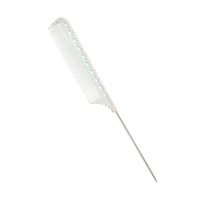 Расческа для волос Dr.Tsang Japan Comb G02 с металлическим хвостиком и разметкой, 220 мм белая