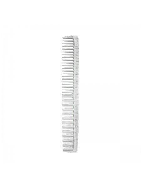 Комбинированный гребень планка Dr.Tsang Japan Comb G125 для стрижки волос с разметкой, 180 мм белый