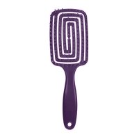Продувна щітка для розплутування та укладання волосся феном прямокутна фіолетова