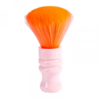 Щетка-сметка волос с шеи после стрижки для парикмахера барбера, круглая щетина, 150 мм оранжевая