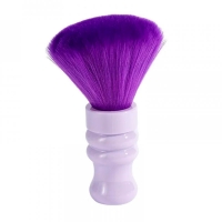 Щетка-сметка волос с шеи после стрижки для парикмахера барбера, круглая щетина, 150 мм фиолетовая