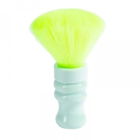 Щетка-сметка волос с шеи после стрижки для парикмахера барбера, круглая щетина, 150 мм желтая