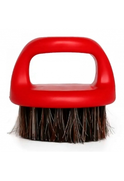 Щітка для фейду, бороди кастет Barber Finger Brush для барбера, перукаря кругла червона