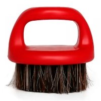 Щітка для фейду, бороди кастет Barber Finger Brush для барбера, перукаря кругла червона