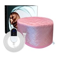 Электрическая термошапка сушуар Happy Hair Lux Spa Cap для масок, ламинирования и лечения волос в коробке розовая