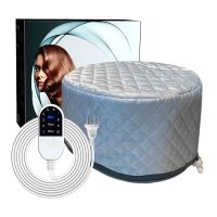 Електрична термошапка сушуар Happy Hair Lux Spa Cap для масок, ламінування і лікування волосся в коробці сіра