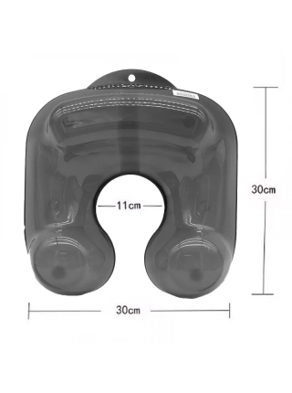 Профессиональный косметический воротник-лоток для завивки, окрашивания волос пластиковый для колориста черный