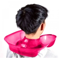 Профессиональный косметический воротник-лоток для завивки, окрашивания волос пластиковый для колориста розовый