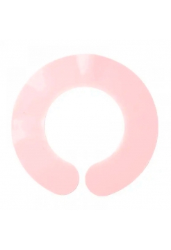 Комір-обтяжувач милькоуп Happy Hair перукарський для стрижки для пеньюара круглий силіконовий рожевий