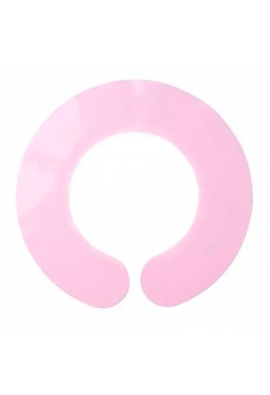 Комір-обтяжувач милькоуп Happy Hair перукарський для стрижки для пеньюара круглий силіконовий бузковий