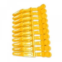 Зажимы-крокодилы для волос TONI&GUY пластиковые (упаковка 10 шт) желтые