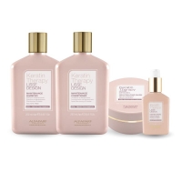 Набор Alfaparf Milano Lisse Keratin Therapy QUAD-1 шампунь, кондиционер, маска, сыворотка для блеска и шелковистости волос 2x250+200+125 мл