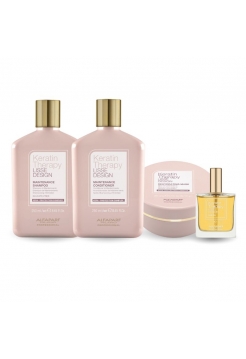 Набор Alfaparf Milano Lisse Keratin Therapy QUAD-2 шампунь, кондиционер, маска, масло для блеска и шелковистости волос 2x250+200+50 мл