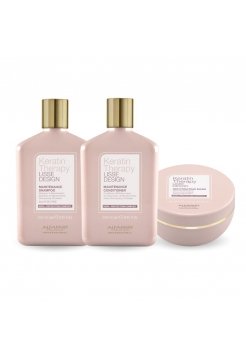 Набор Alfaparf Milano Lisse Keratin Therapy TRIO шампунь, кондиционер, маска для блеска и шелковистости волос 2x250+200 мл