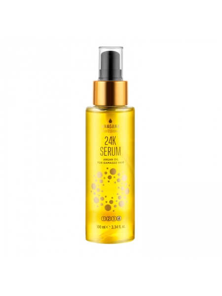 Флюид 24К "С мaслом аргaнии" для повреждeнных волос Anagana 24k аrgаn oil for dаmagеd hair, 100 мл