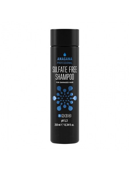 Шампунь "Бессульфатный" для поврежденных волос Anagana Sulfate Free Shampoo for damaged hair, 250 мл