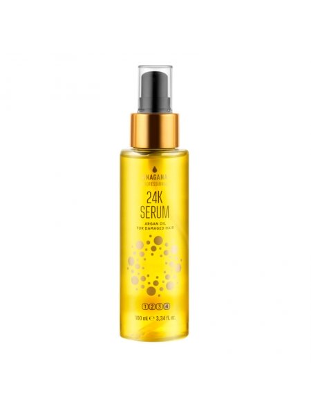 Флюид 24К "С мaслом аргaнии" для повреждeнных волос Anagana 24k аrgаn oil for dаmagеd hair, 100 мл