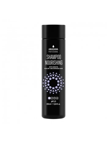 Шампунь "Живильний" з кератином для сухого пористого волосся Anagana Nourishing Shampoo with keratin, 250 мл
