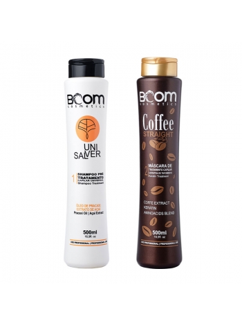 Набір кератину BOOM Cosmetics Coffee Straight для вирівнювання волосся, 100/200 г (розлив)