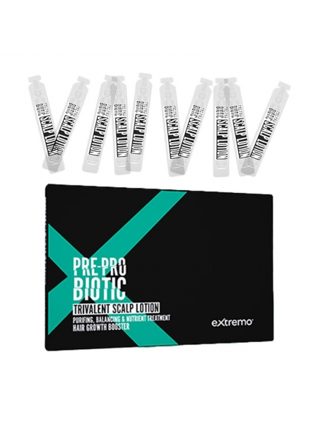 Ампули Extremo Pre-Probiotic Trivalent Scalp Lotion тривалентні для росту волосся (EX225), 10 мл (1 ампула)