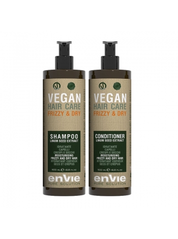 Набор Envie Vegan Frizzy and Dry Linum Seed Extract шампунь и кондиционер для сухих и вьющихся (EN854/EN860)