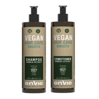 Розгладжуючий набір Envie Vegan Smooth Bamboo Extract шампунь та кондиціонер для волосся (EN856/EN862), 2х250 г (розлив)