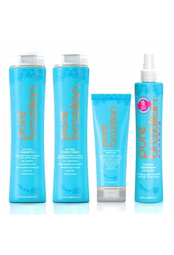 Разглаживающий набор для волос Pure Brazilian Acai Anti-Frizz 400/400/237/200 мл