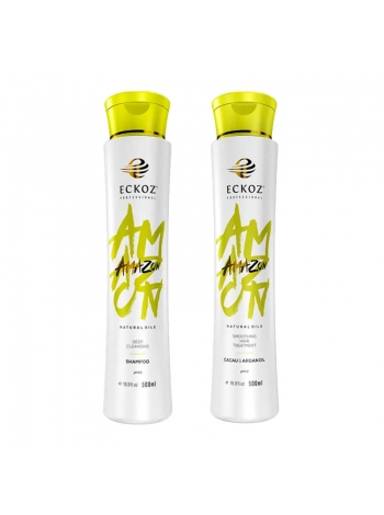 Набір Eckoz Professional Amazon Cacau&Argan Oil шампунь глибокого очищення та кератин, 30/50 г (розлив)