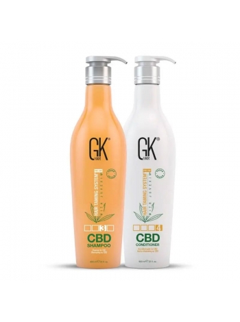 Питательный набор GKHair Global Keratin СВD Vegan с протеинами, шампунь и кондиционер 650+650 мл