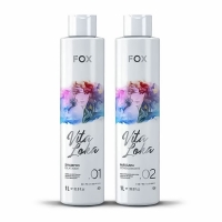 Набір для кератинового випрямлення волосся Fox Vita Loka шампунь і кератин, 2х1000 мл (заводські)