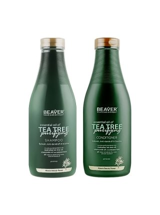 Набор для жирных волос Beaver Essential Oil of Tea Tree purifying шампунь и кондиционер с маслом чайного дерева