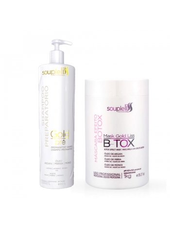 Набор выпрямляющего ботокса SoupleLiss B-tox Gold Liss, 2х1000 мл (заводские)