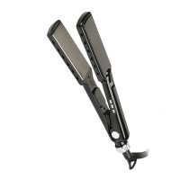 Утюг выпрямитель для выравнивания волос Happy Hair Curve Titanium Flat серебристый с титановыми пластинами
