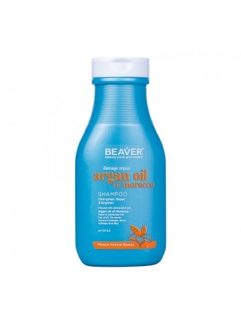 Відновлюючий шампунь Beaver Argan Oil & keratin Shampoo для пошкодженого волосся з аргановиой олією